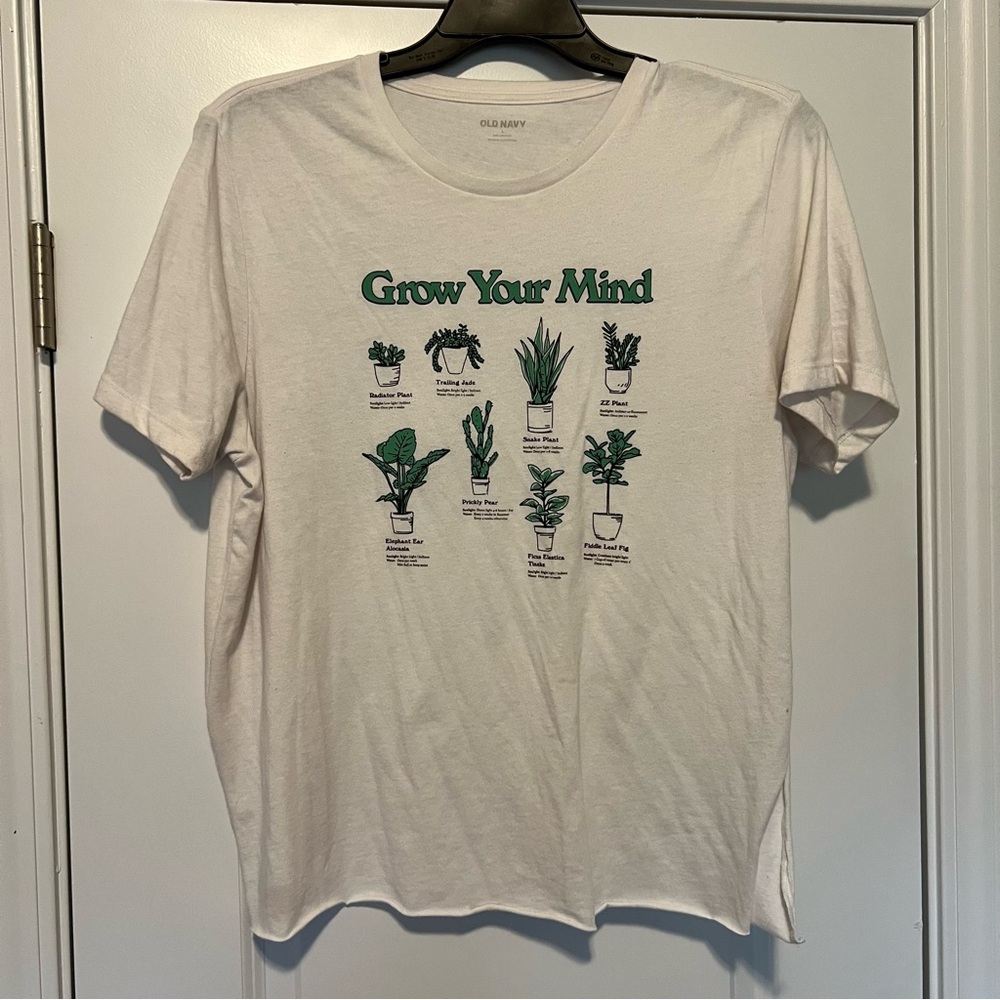 White 'Grow Your Mind' Men's T-Shirt